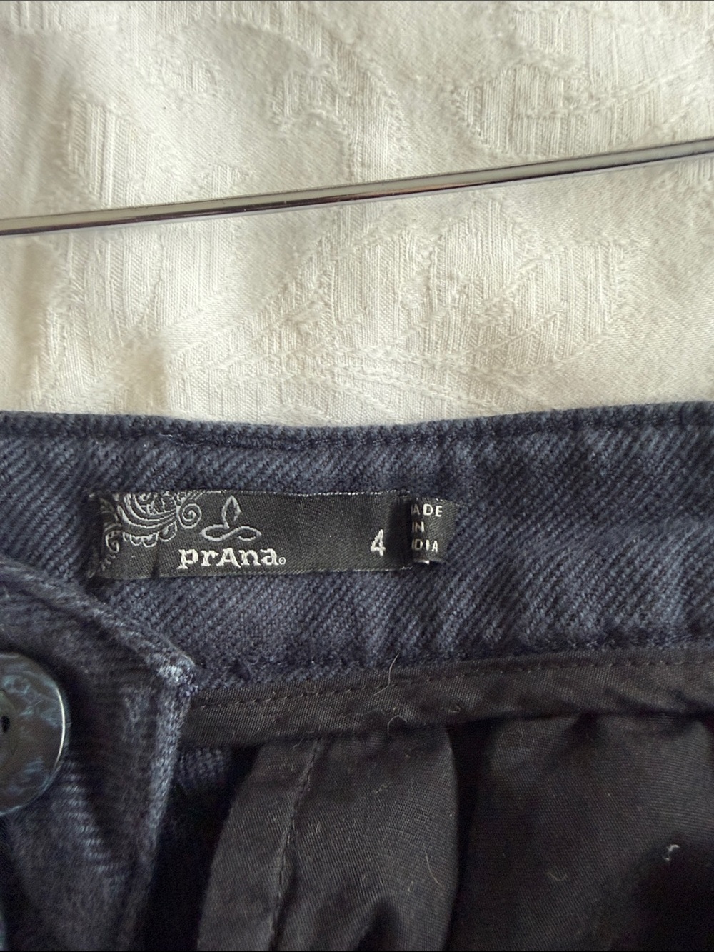 PrANa Blue Tapered Twill Pants